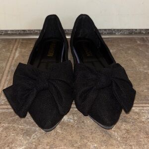 SHEIN Black Bow Flats